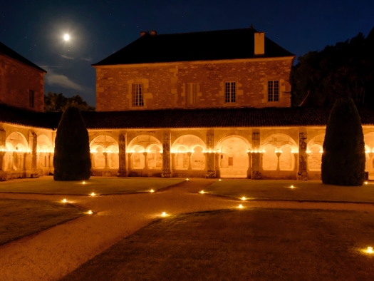 Nächtliche Besichtigung der Abtei von Fontenay 